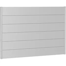 Biohort Sichtschutzelement 200 x 135 cm Silber Metall