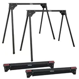Trutzholm 2x Arbeitsbock klappbar bis 1000 kg Stahl pulverbeschichtet schwarz rot