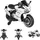 Moni Kinder Elektromotorrad Surfer weiß (12 V)