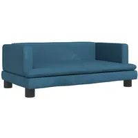 vidaXL Kindersofa Blau 80x45x30 cm Samt