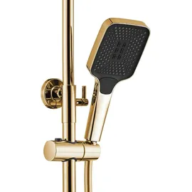 REA Duschgarnitur mit Thermostat Gold 115 cm