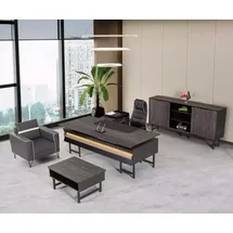 xl moebel gmbh Xlmoebel Büromöbel-Set Eckschreibtisch mit Schrank und Couchtisch in modernem Design, (3-tlg., Set 3 tlg (Eckschreibtisch + Couchtisch + Büroschrank), Hergestellt in Europa schwarz