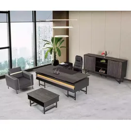 xl moebel gmbh Xlmoebel Büromöbel-Set Eckschreibtisch mit Schrank und Couchtisch in modernem Design, (3-tlg., Set 3 tlg (Eckschreibtisch + Couchtisch + Büroschrank), Hergestellt in Europa schwarz