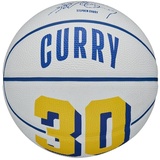 Wilson Basketball, NBA Player Icon Mini, Stephen Curry, Golden State Warriors, Outdoor und Indoor, Größe: 3, Blau/Gelb