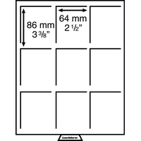 Leuchtturm 335666 Münzbox XL - Facheinteilung: 3 x 3 - Innenformat: 86 x 64 x 22 mm - eckige Fächer - Rauchfarben