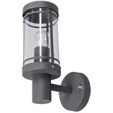 LINDBY Außenwandlampe Djori, 28cm, anthrazit, Edelstahl, E27