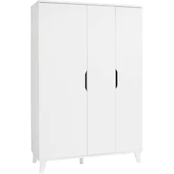 Transland Kleiderschrank Micha 132 x 198 cm Dekor Weiß