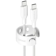 Panzer Glass USB-C auf USB-C 1,2 m Silber/Weiß