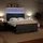 vidaXL Boxspringbett 180 x 200 cm Dunkelgrau