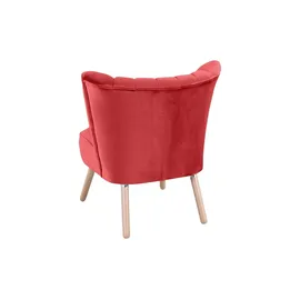 Max Winzer Sessel Alessandro Samtvelours 70 x 80 x 66 cm Rot