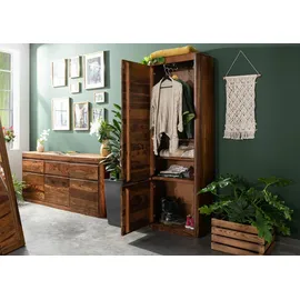 MASSIVMOEBEL24.DE TORONTO Dielenschrank 70x37x200 Walnuss