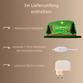 Weigla Schwibbogen LED Waldidylle 47 x 22 x 8,2 cm