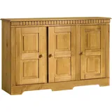 Home Affaire Sideboard HOME AFFAIRE "Lisa", beige (natur gebeizt, gewachst), B:122cm H:80cm T:35cm, Massivholz, Sideboards, Sideboard, Kommode aus massivem Kiefernholz, in 2 Breiten lieferbar
