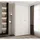 abiks möbel Drehtürenschrank COMO 120 x 245,5 x 50 cm Weiß/Gold