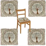 Marrakesch Orient & Mediterran Interior Stuhlkissen Set 4er 40 x 40 cm Braun