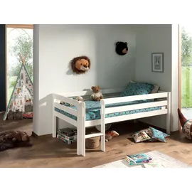 Vipack Spielbett Pino 90 x 200 cm Kiefer massiv grau lackiert