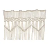 camp LIFE Makramee Vorhang | Boho Wandbehang Türvorhang Raumteiler für Fenster Tür Wand | Bohemian Deko für Wohnzimmer Camping | Handgefertigt aus 100% Baumwolle | 190x60 cm