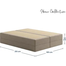 home collective Boxspringbett 160 x 200 cm H3 Beige