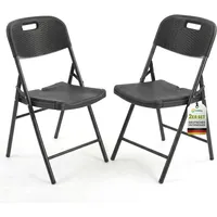 Sekey Campingstuhl 2er Set Schwarz