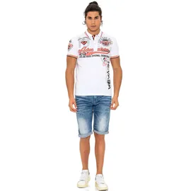 Cipo & Baxx CIPO & BAXX, Herren, Gr. 32, N-Gr, blau (blau used), Denim/Jeans, Obermaterial: 98% Baumwolle, 2% Elasthan, Abriebeffekte, regular fit kniefrei, Jeans Jeansshorts, Baumwollmischung, regular fit