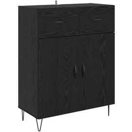 vidaXL Sideboard 69,5 x 90 x 34 cm Schwarz / Eichen-Optik