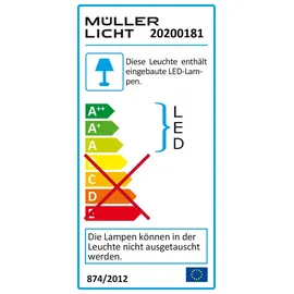 Müller-Licht LED Spiegelleuchte 4,4 W 250 lm warmweiß Silber 30 cm