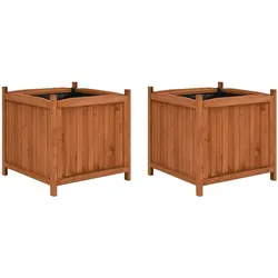 vidaXL Hochbeete 2 Stk. 50x50x50 cm Tannenholz