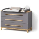 livinity® Wickelkommode Mailo 0 x 0 x 0 cm Grau/Artisan
