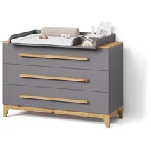 livinity® Wickelkommode Mailo 0 x 0 x 0 cm Grau/Artisan