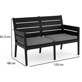 GRANDSOLEIL Panka Set 4-tlg. Anthrazit