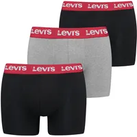 Levi's Repeat Logo Boxershorts Schwarz / Grau Combo L 3er Pack