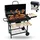 Relaxdays Holzkohlegrill Grillwagen schwarz