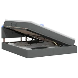 vidaXL LED-Speicherbett 140 x 200 cm Dunkelgrau