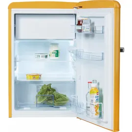 Amica KS 15613 Y Retro-Kühlschrank (108 l, 860 mm hoch, Gelb)