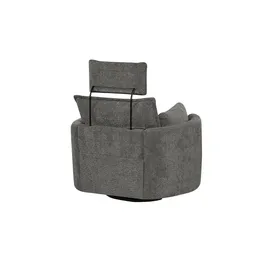 Uno Relaxsessel Julian Kunstleder 96 x 99 x 88 cm Grau elektrisch, drehbar