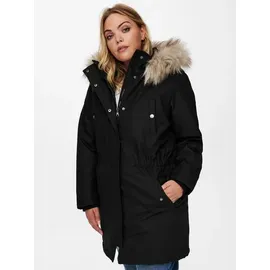 ONLY CARMAKOMA Womens Carirena Parka Coat OTW Anorak, Black, S-42/44, Schwarz, 42-44 Große Größen - 42-44 Große Größen