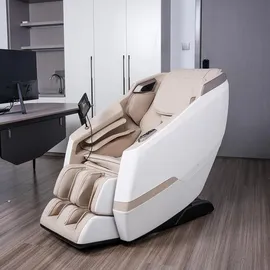 360Home Massagesessel Kunstleder 73 x 106 x 140 cm Weiß mit Heizfunktion