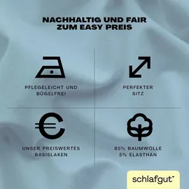 schlafgut Easy Jersey 120 x 200 - 130 x 220 cm blue light