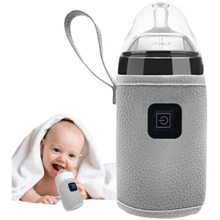 Auto Fläschchen-/Babykostwärmer,Flaschenwärmer Baby Tasche,Babyflaschenwärmer USB Flaschenwärmer,3 Temperatur Verstellbarer Tragbarer Babyflaschenwärmer,USB Wiederaufladbar Warme Milch Werkzeug