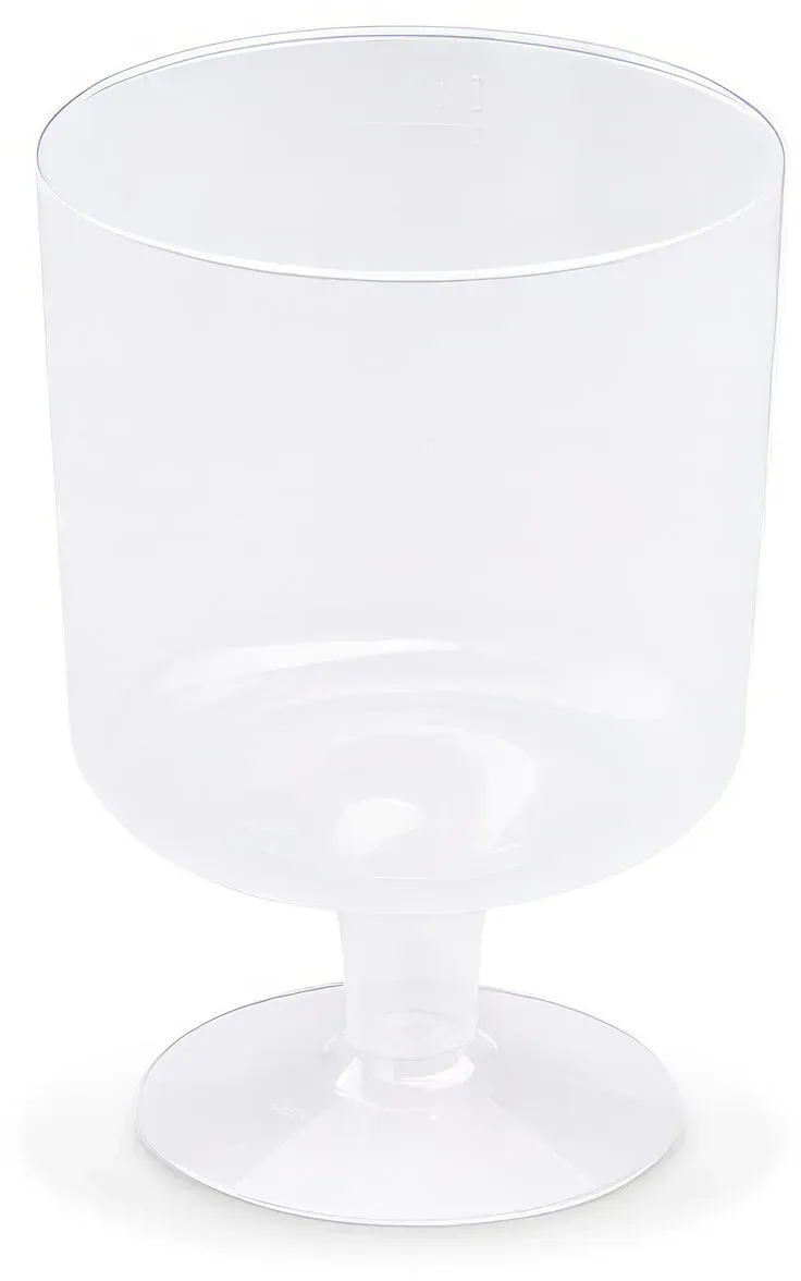 Mehrwegbecher Pfandbecher Weinglas transparent PP Eichstrich 0,2 l , 10 Stk.