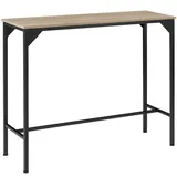 Tectake Bartisch Kerry 120 x 40 x 100,5 cm Eiche Sonoma/Naturfarben/Beton Optik