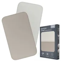 lionelo Bambus-Spannbettlaken 80x42 cm, 2er-Set. Für Babys, für Beistellbetten und Babybetten, Natürliches Material, Atmungsaktiv, Hautfreundlich, Bamboo Sheet