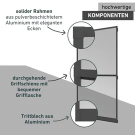WINDHAGER Insektenschutz Tür 100 x 210 cm Grau