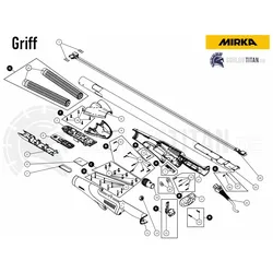 Ersatzteile Mirka LEROS 950CV 225mm - Wand- und Deckenschleifer - Bauteilnummer | Bezeichnung: A (1) | Etikett für LEROS 220-240V