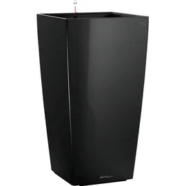 LECHUZA Cubico 22 Komplettset 22 x 22 x 41 cm schwarz hochglanz