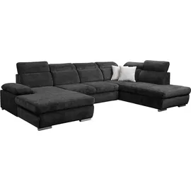 werk2 Eckcouch Polyester U-Form 3-Sitzer Grau