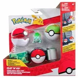 Bandai Clip 'N' Go – 1 Gürtel, 1 Poké Nest Ball und 1 Figur 5 cm Bisasam – Zubehör zum Verkleiden als Pokémon-Trainer – JW2715, Bulbizarre