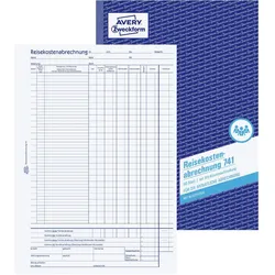 AVERY Zweckform Formularbuch Reisekostenabrechnung monatlich DIN A4 1x 50 Seiten