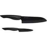 Kyocera SHIN Messerset 2-tlg. Gemüsemesser/Santokumesser 18 cm Schwarz