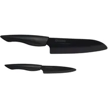 Kyocera SHIN Messerset 2-tlg. Gemüsemesser/Santokumesser 18 cm Schwarz